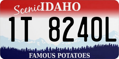 ID license plate 1T8240L