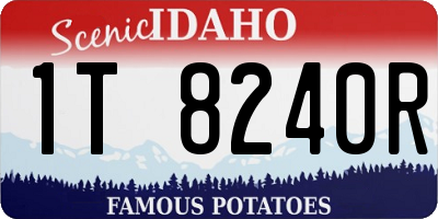 ID license plate 1T8240R