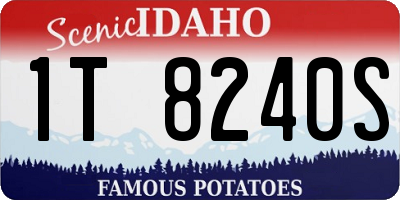 ID license plate 1T8240S