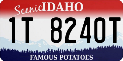 ID license plate 1T8240T