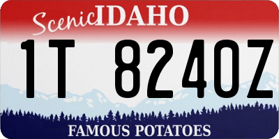 ID license plate 1T8240Z