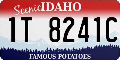 ID license plate 1T8241C