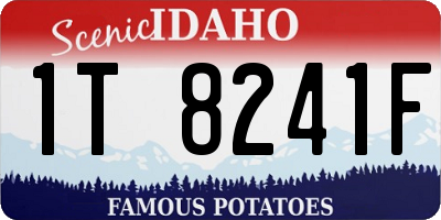 ID license plate 1T8241F