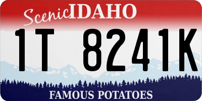 ID license plate 1T8241K