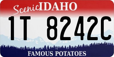 ID license plate 1T8242C