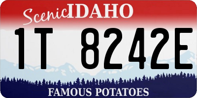 ID license plate 1T8242E