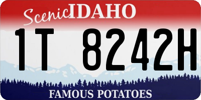 ID license plate 1T8242H