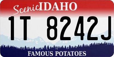 ID license plate 1T8242J