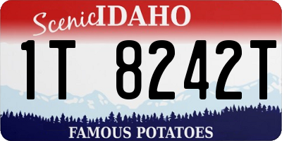 ID license plate 1T8242T