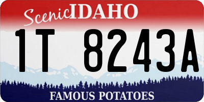 ID license plate 1T8243A