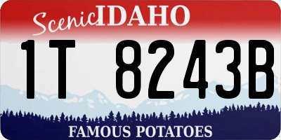 ID license plate 1T8243B