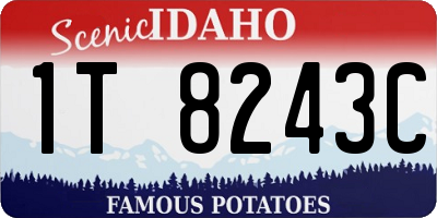 ID license plate 1T8243C