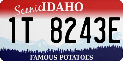 ID license plate 1T8243E