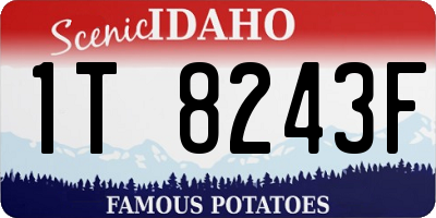 ID license plate 1T8243F