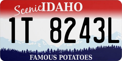 ID license plate 1T8243L
