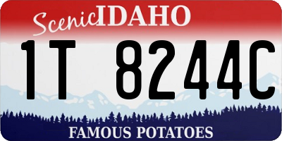 ID license plate 1T8244C
