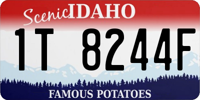ID license plate 1T8244F