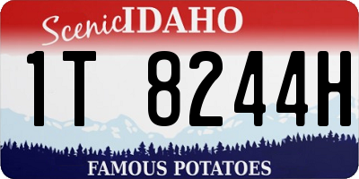 ID license plate 1T8244H
