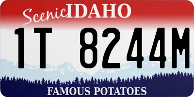 ID license plate 1T8244M