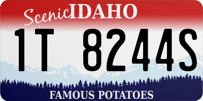 ID license plate 1T8244S