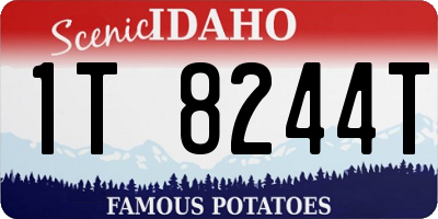 ID license plate 1T8244T