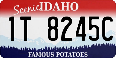 ID license plate 1T8245C