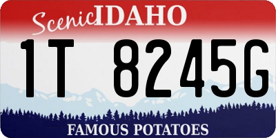 ID license plate 1T8245G