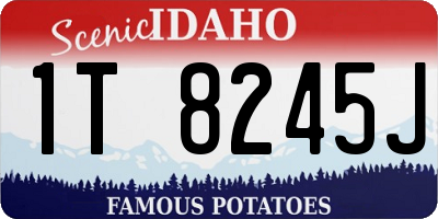 ID license plate 1T8245J