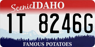 ID license plate 1T8246G