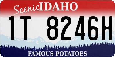 ID license plate 1T8246H