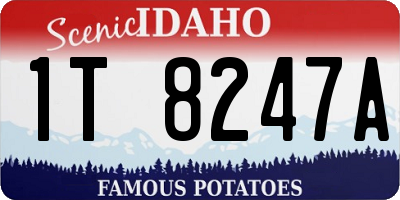 ID license plate 1T8247A
