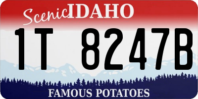 ID license plate 1T8247B