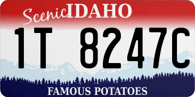 ID license plate 1T8247C
