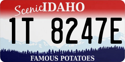 ID license plate 1T8247E