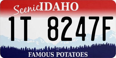 ID license plate 1T8247F
