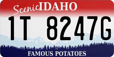 ID license plate 1T8247G