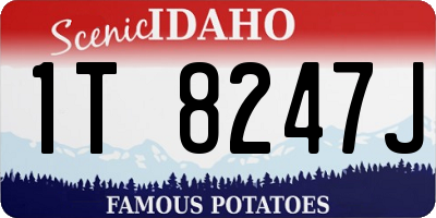 ID license plate 1T8247J