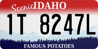ID license plate 1T8247L