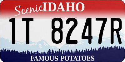 ID license plate 1T8247R