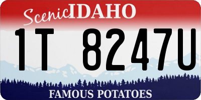ID license plate 1T8247U