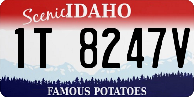 ID license plate 1T8247V