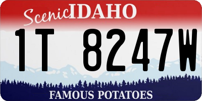 ID license plate 1T8247W