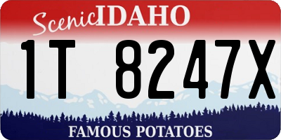 ID license plate 1T8247X