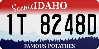 ID license plate 1T8248D