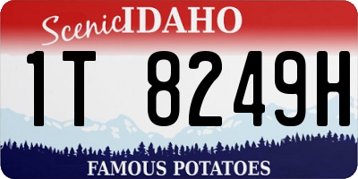 ID license plate 1T8249H