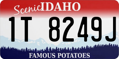 ID license plate 1T8249J