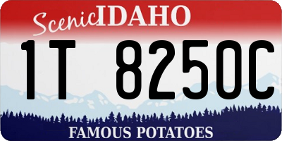 ID license plate 1T8250C