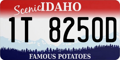 ID license plate 1T8250D