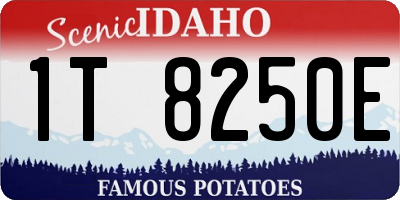 ID license plate 1T8250E