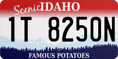 ID license plate 1T8250N
